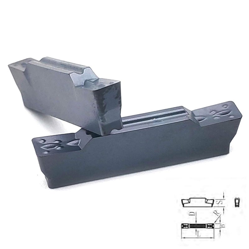 FomaSP MGMN300-M Carbide Grooving Inserts for MGEHR/L and MGIVR/L Grooving Cut-Off Tool Holder, Installed with KOLORY, PVD Coating, 10pcs - Image 2